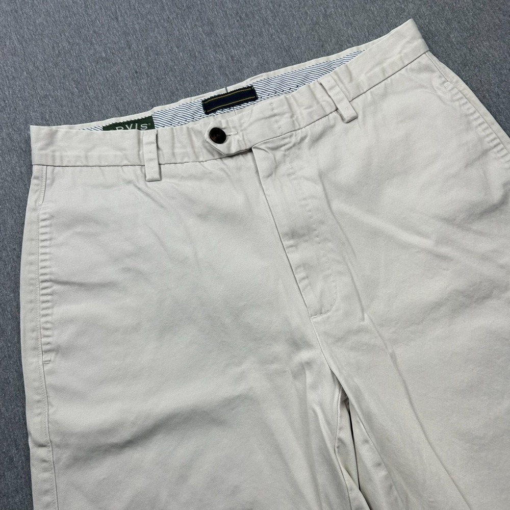 Orvis Pima Cotton Flat Front Shorts Mens 32 Beige 9.5" Inseam OP8L